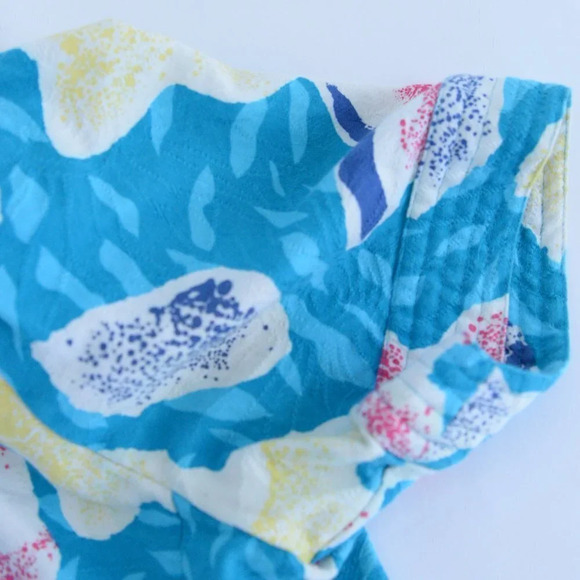 Vintage UMI Collections by Anne Crimmins  Teal Blouse & Midi Skirt Set Size 4 - Picture 6 of 15